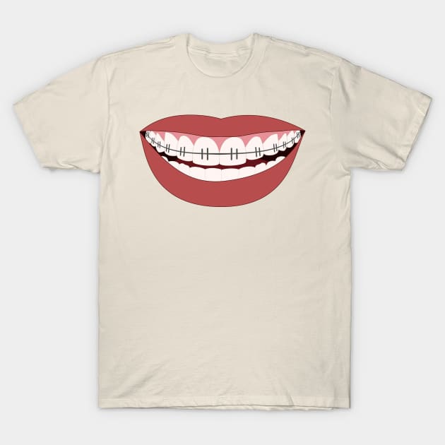Braces Teeth Smile Orthodontist Dentist Mask Face Cover  2020 T-Shirt by hispanicworld